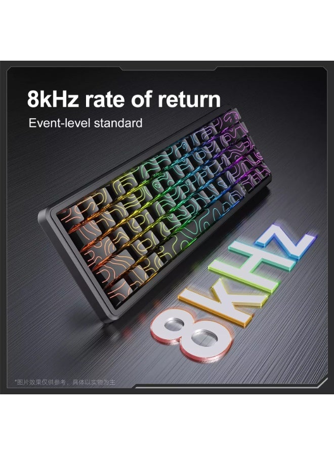 onikuma G67 HE RGB Magnetic Gaming Keyboard with Hall Effect Technology, Adjustable Actuation, Ultra-Low 0.125ms Latency, 8K Polling Rate, 67-Key Compact Layout, Hot-Swappable Switches, Dynamic RGB Lighting - Image 4